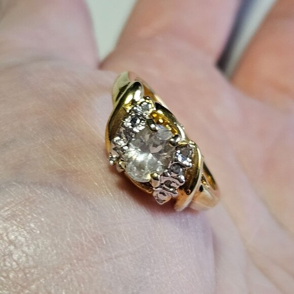 Uncas Jewelry - *Sale* Uncas 14k HGE rhinestone ring